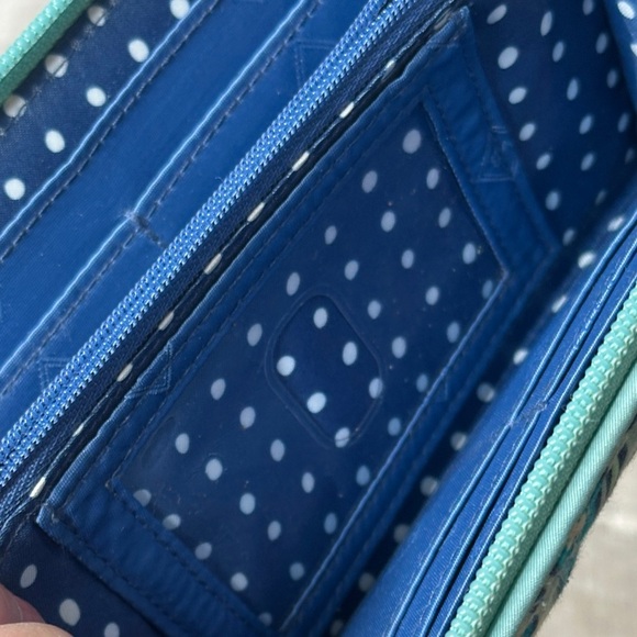 Vera Bradley Daisy Dot Paisley Continental Wallet RFID Zip Around Designer EUC - Picture 12 of 16